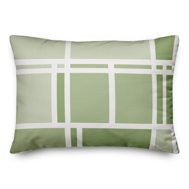  Coussin intérieur / extérieur géométrique, Vert
