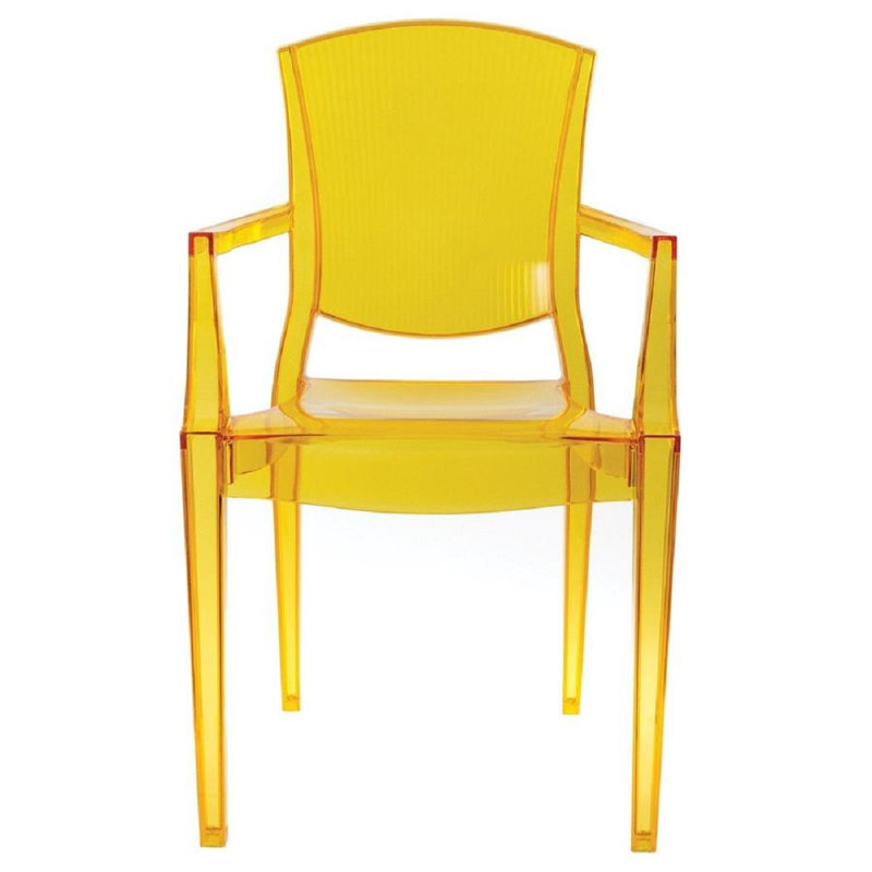 Fauteuil de coiffeuse Cristal Cascada, Jaune