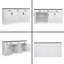 Buffet 63 "cannelé avec bar à café, 4 portes et 3 tiroirs - Buffet de cuisine pour la salle à manger, rangement dans l'entrée-795079970