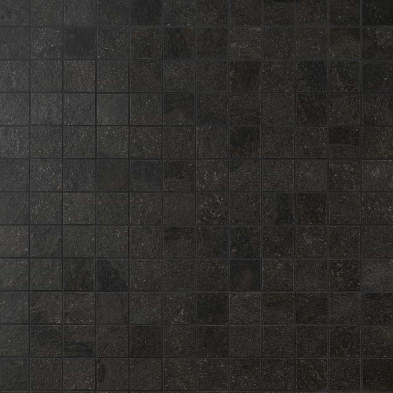 Acadia 12x12 Matte Porcelain Mosaic Tile, Charcoal Black