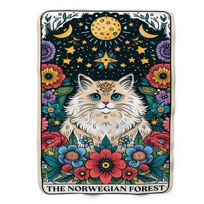 The Norwegian Forest Tarot Card - 1 Piece Premium Throw Blanket