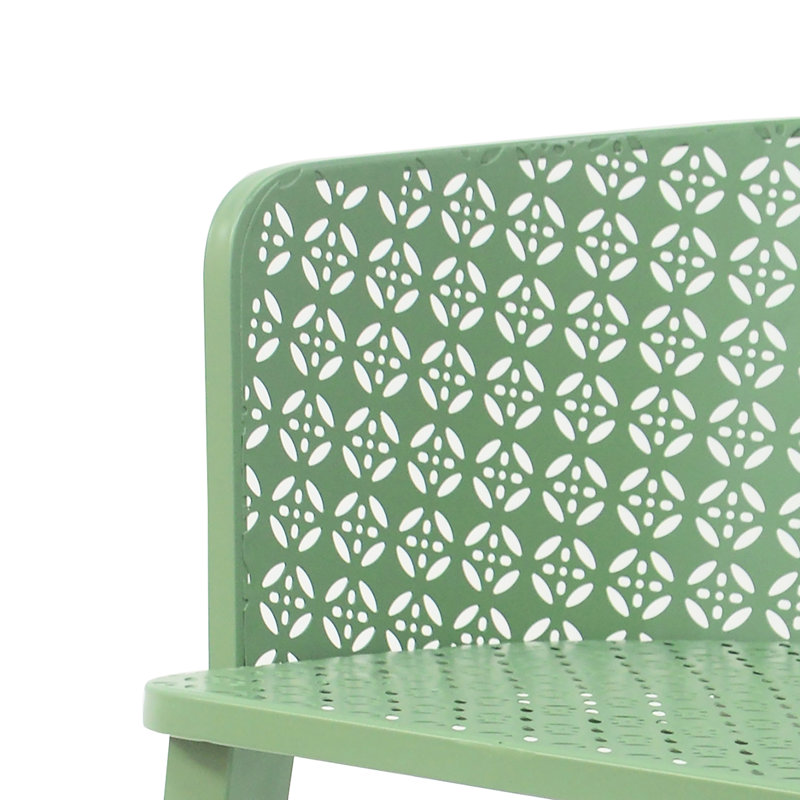 Fauteuil de conversation pour l'extérieur, structure en fer, l 21,64 po x P 21,05 po, H 27,75 rouille, assemblage requis pour la salle à manger 27,75 po, polyvalent pour la cour