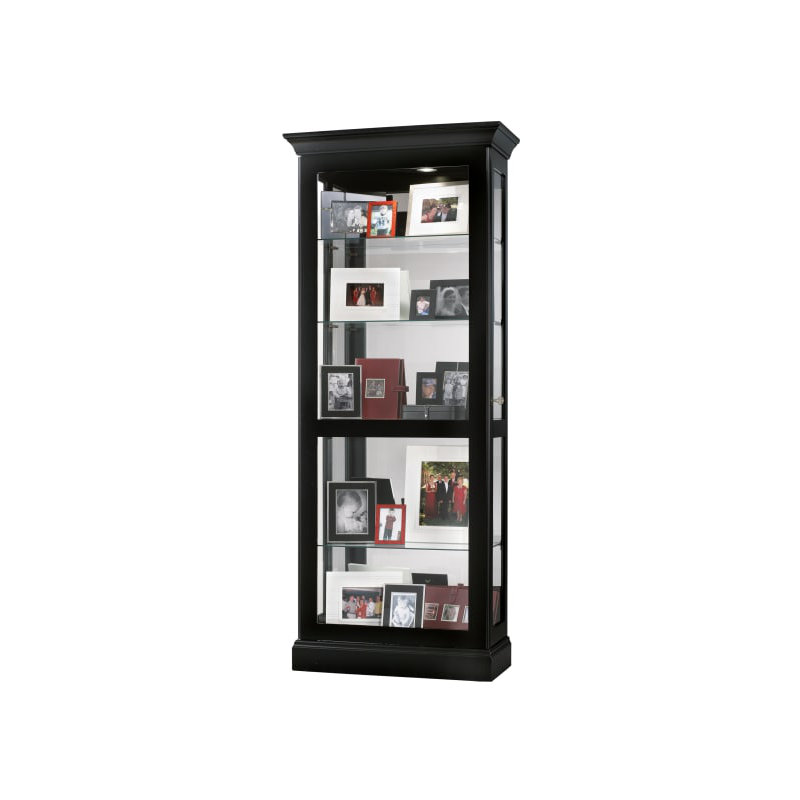 Berends Lighted Curio Cabinet, Black
