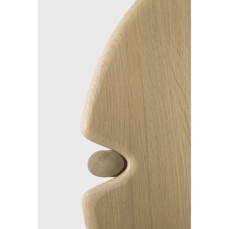 Pi Solid Wood End Table, Oak