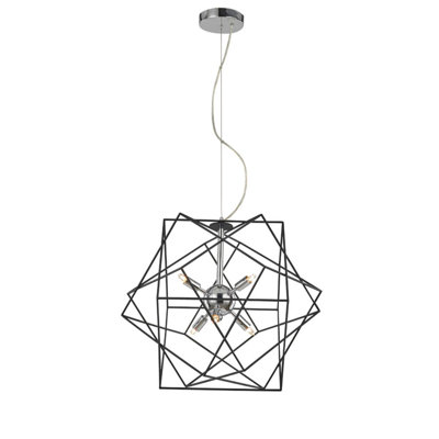 Alkea 6 - Light Chrome Geometric Pendant