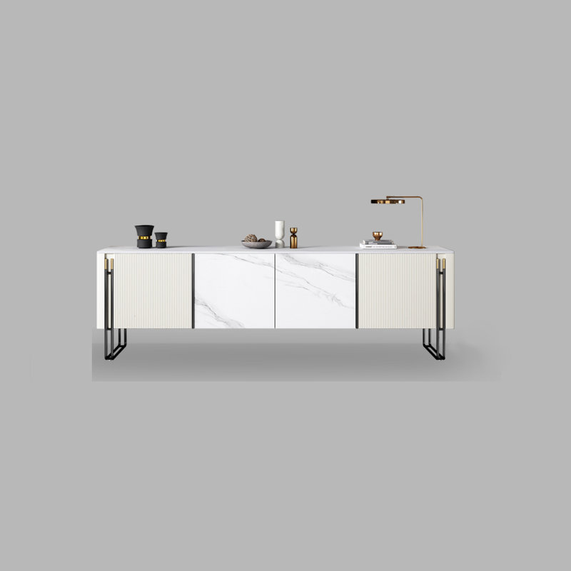 Crédence de rangement Modern Minimalist, H 25,59 po x L 78,74 po x l 15,74 po