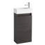 Kratos 390 mm Freestanding Cloakroom Vanity with Integrated Basin-59592087