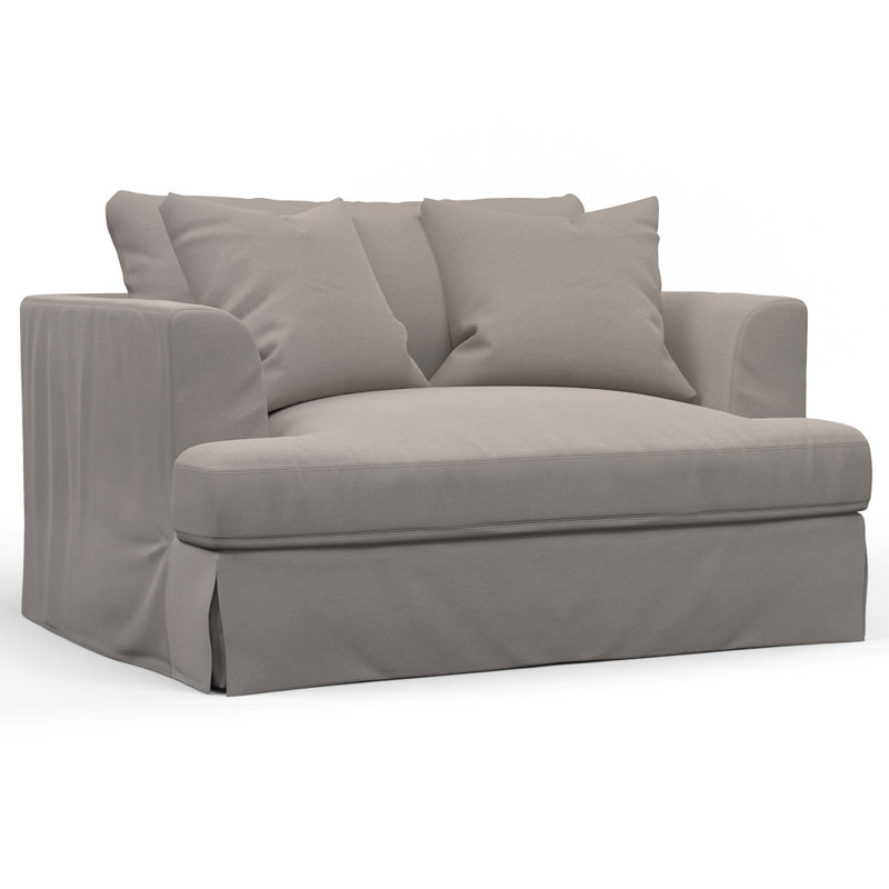 Chaise et demi en polyester Mcneese, Mélange de polyester de couleur ardoise