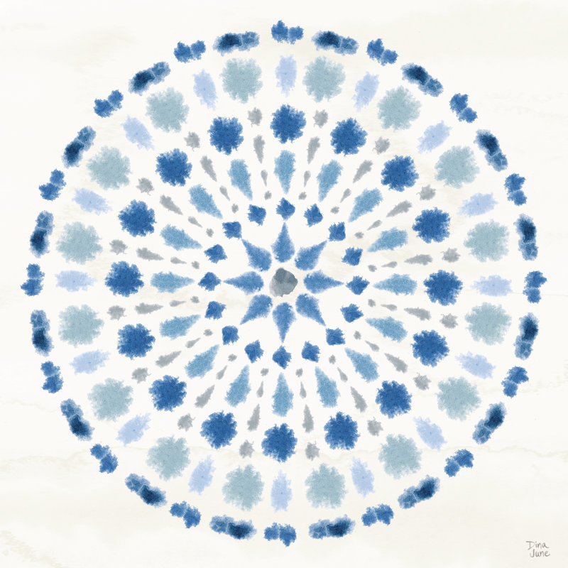 " Indigo Splash II " by Dina June Painting Print, 12" H x 12" W x 1.25" D
