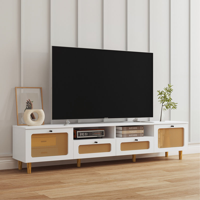Console 70,87 po Enye, Blanc / bois