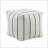 Ottoman, Modern Off-White Jacquard Pouf for Seating/Foot Rest, Non-Slip 16x16x16 | Textile Upholstery | Off-White Color