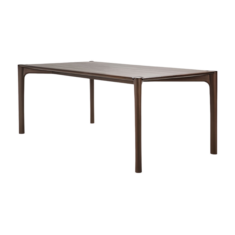 Modern Simple Family Dining Table Walnut Solid Wood Dining Table, 29.92"H x 86.61"L x 37.4"W