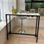 Maurietta Stone Top Metal Base Dining Table-1771654860