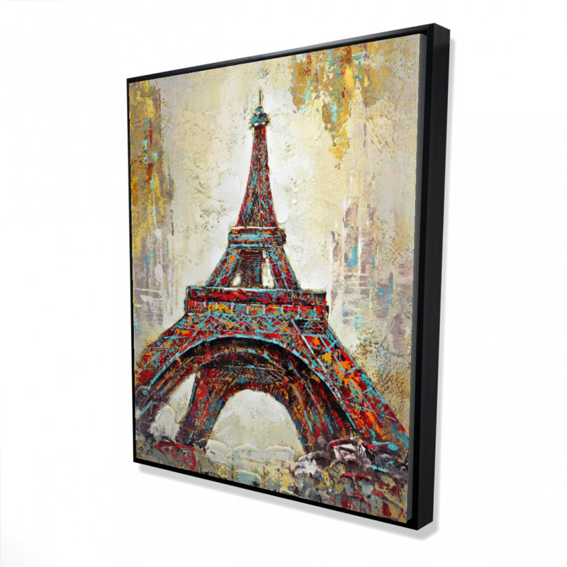 Abstract Eiffel Tower Print On Canvas