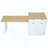 Fluted Kitchen Island With Extendable Dining Table For 4-6, Island Table For Kitchen With Power Outlet, Kitchen Table With Double-Side Storage, 2 Drawers 2 Side Open Shelves-1889942053
