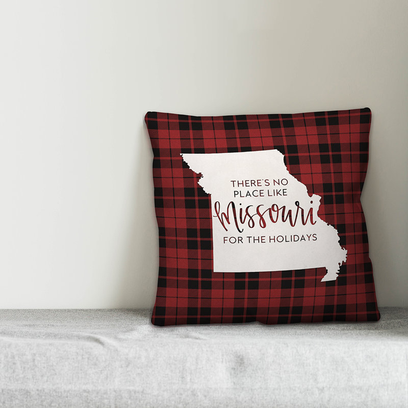  Housse de coussin «It's No Place Like Missouri for the Holiday», 16 po x 1 po