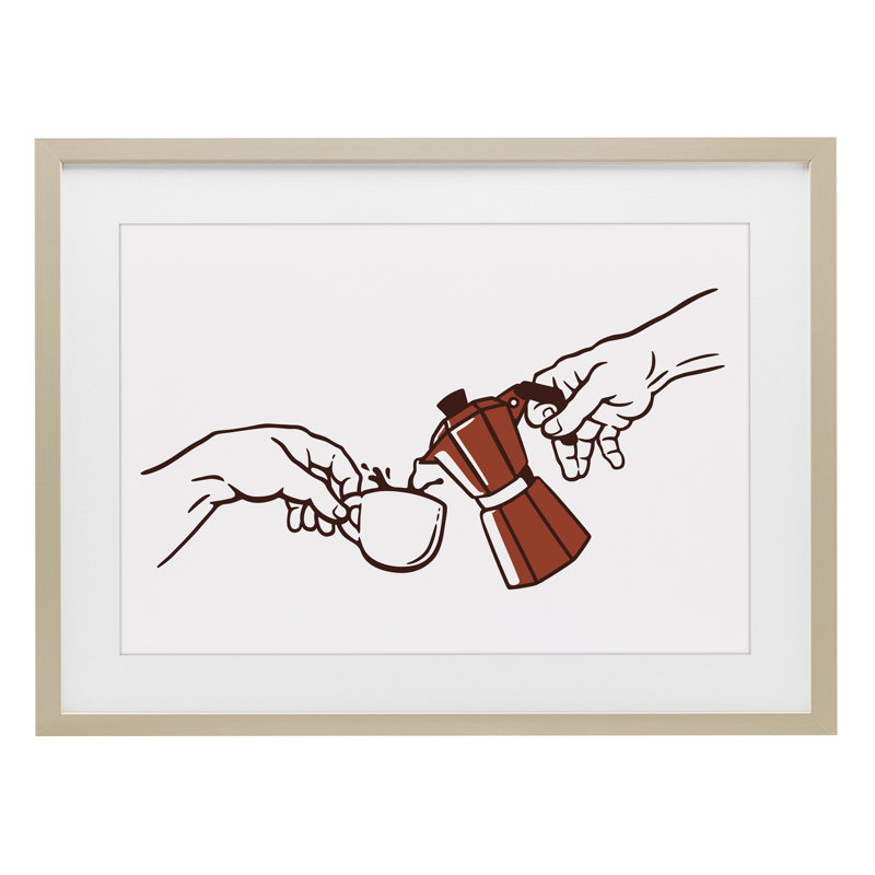 Création de café parodie classique, reproduction sous verre, conception de Tobe Fonseca, H 14 po x l 20 po