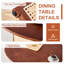 Table ronde rétro en bois massif imitation rotin et bois d'hévéa noyer 42 po