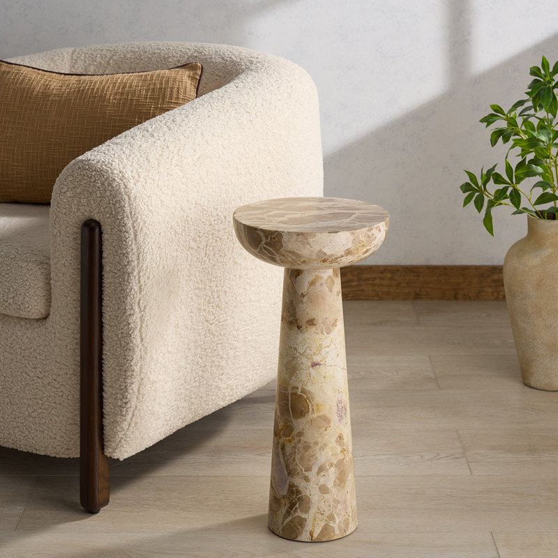 Table d'appoint Glendale, Beige
