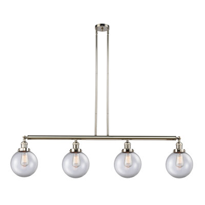 Luminaire suspendu pour îlot de cuisine 4 lumières Clementina