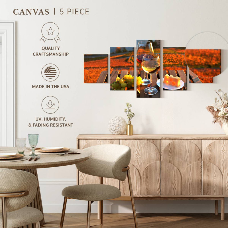 Wine By Geneva Lake, 24" H x 55" W