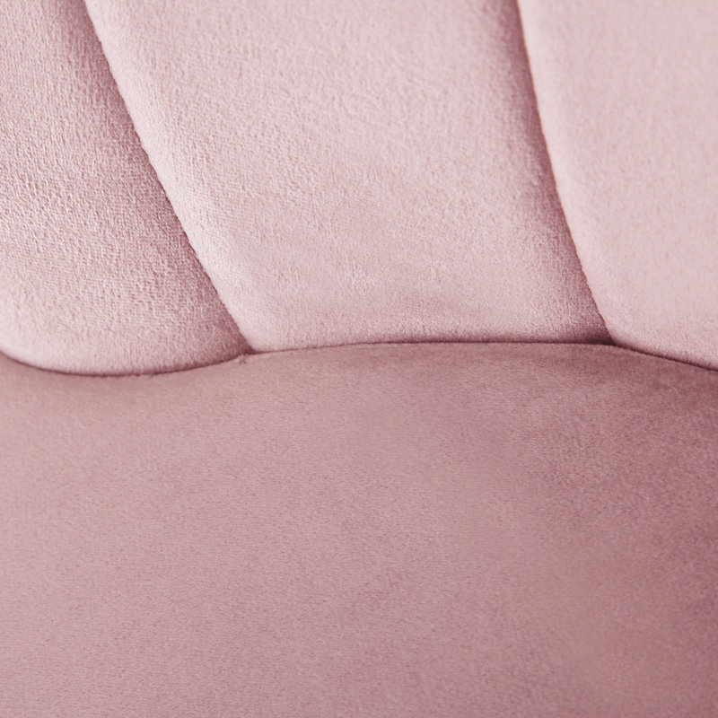 Daisy - Velvet Chair with Back-Rest, Pink