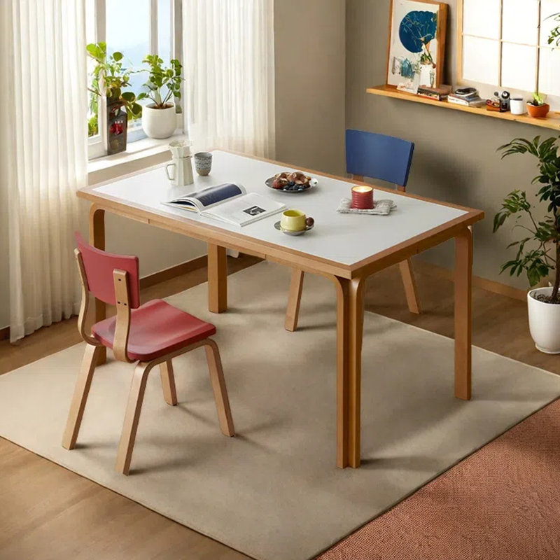 Modern minimalism rectangular dining table, 29.53"H x 62.99"L x 31.5"W
