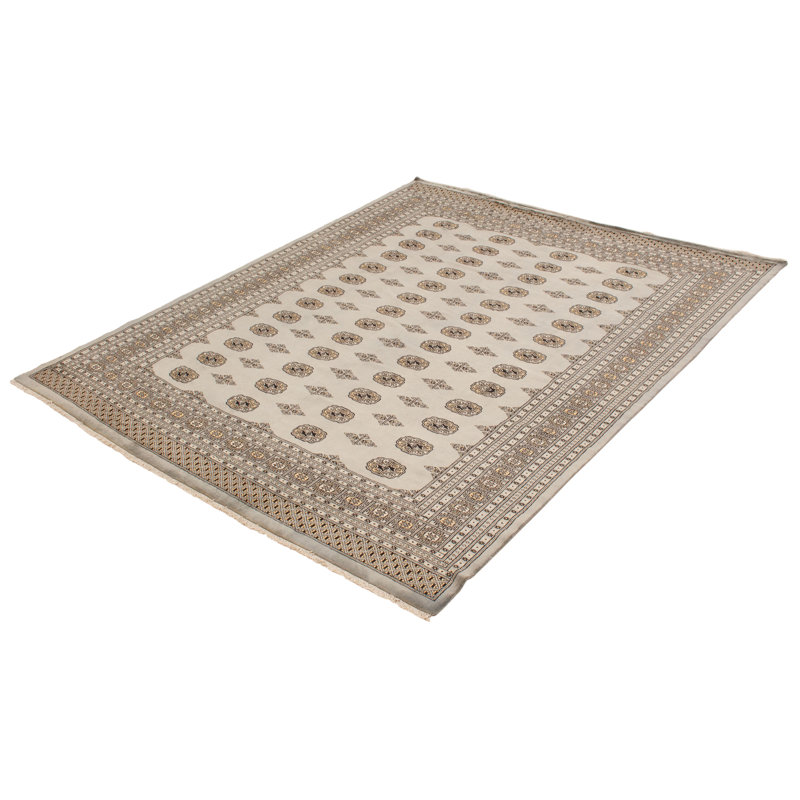 Tapis gris Finest Peshawar Bokhara 8 pi 0 po x 9 pi 9 po