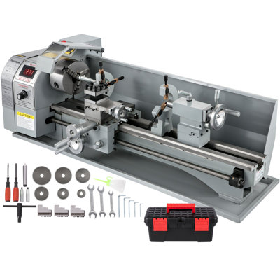 Metal Lathe 8.7 x 29.5 Inch/220 x 750MM Mini Metal Lathe 1.1KW Infinitely Variable Speed Mini Lathe Machine LED Screen for Counter Face Turning Driling