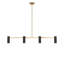 Lustre linéaire à quatre lumières Zentro-125544908-125544909