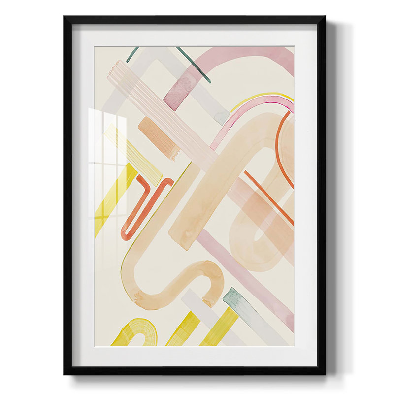 Aquarelle, aire de jeux Arches II - impression encadrée, H 28,5 po x l 20,5 po, Noir