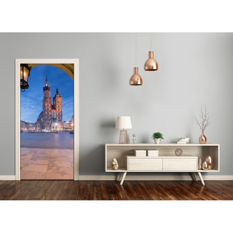 Krakow Poland Door Decal, 205cm H x 95cm W