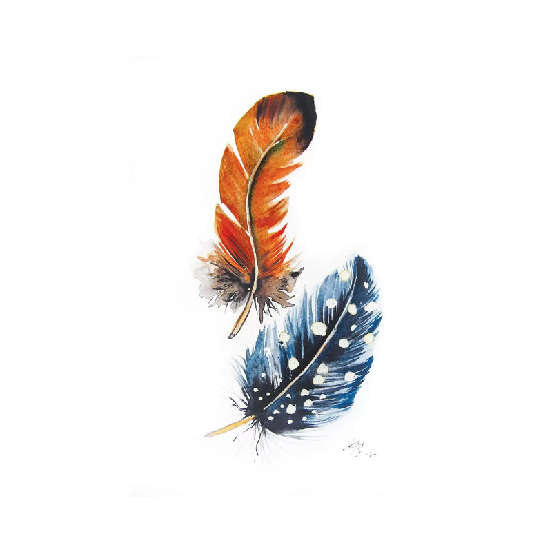 Feathers II by Anna Brigitta Kovacs - Painting on Canvas, Wrapped Canvas, 66.04 cm H x 45.72 cm W x 1.91 cm D