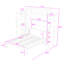 Lit escamotable avec armoires et tablettes Murphy, conception pliable multifonctionnelle-1942020066-1942020083