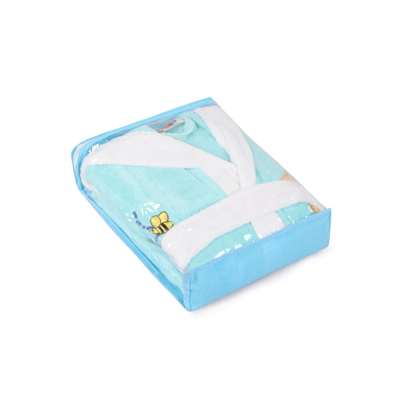 Peignoir 100% coton Clintonville, Kids M, Bleu