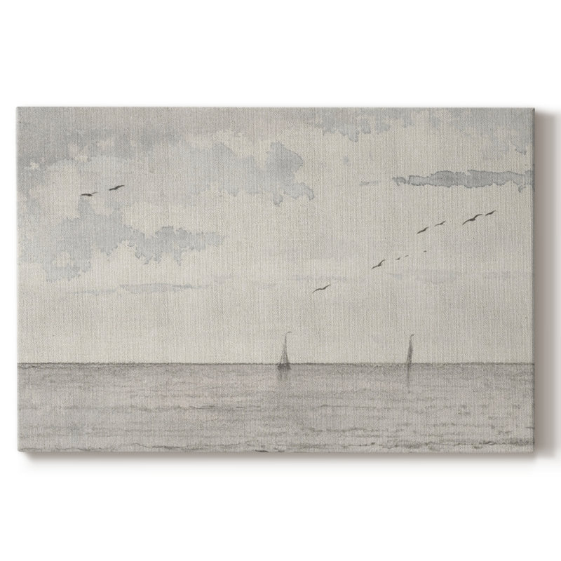Impression nautique rétro - CXVII, H 41 po x l 61 po x P 1,5 po, Toile tendue