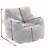 Aeri Compression Medium Adult Soft Teddy Fabric Bean Bag Chair With Foam Filled-1285459450