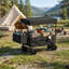 Chariot utilitaire pliable robuste à capacité de charge de 220 lb avec roues antidérapantes tout-terrain résistantes à l'usure, auvent amovible de protection contre les rayons UV-128590403