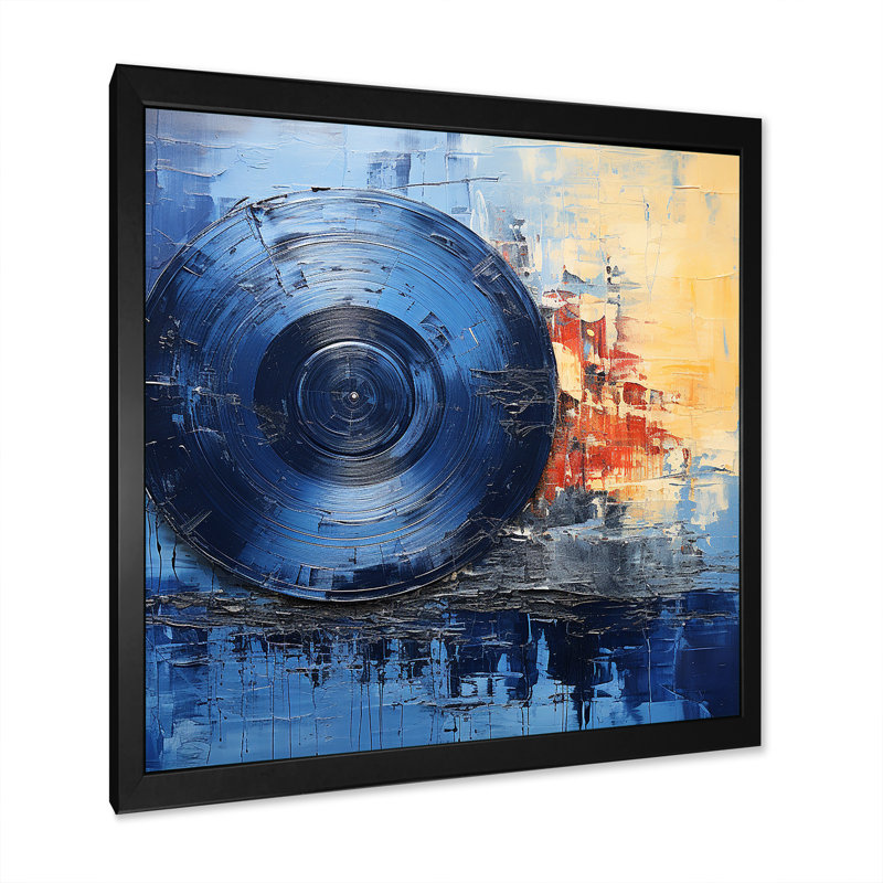 «Blue and Gold», Vinyle, Cadre simple noir, H 16 po x l 16 po x P 1 po