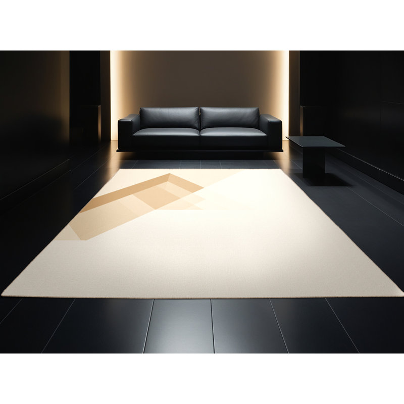 Tapis minimaliste beige lavable à la machine Northville, 3 x 5