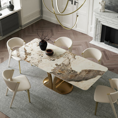 Table de salle à manger rectangulaire Modern Luxury