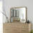 Miroir de commode rectangulaire en bois massif miel