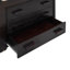 Lit mezzanine simple avec armoire et tablette - Espresso