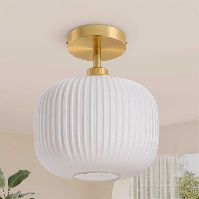 Plafonnier semi-encastré 11,8 po Modern White