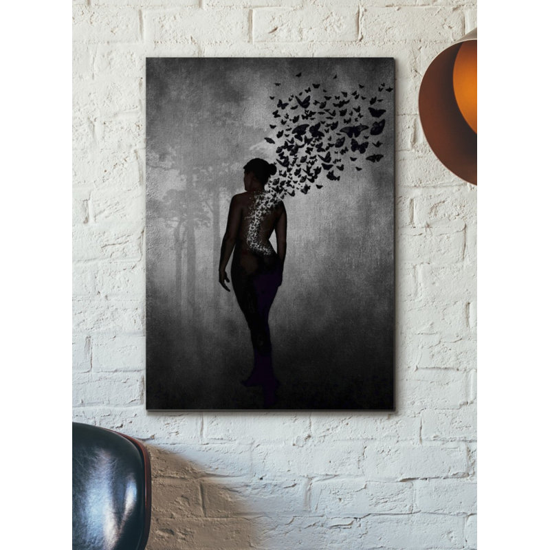 « the papillon transformation », reproduction d’impression sur toile tendue, H 26 po x l 18 po x P 1,25 po
