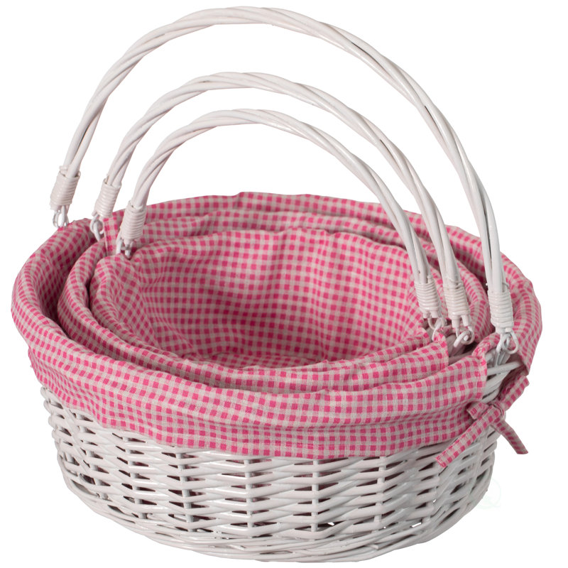 Gracie Oaks Decorative Basket, Pink
