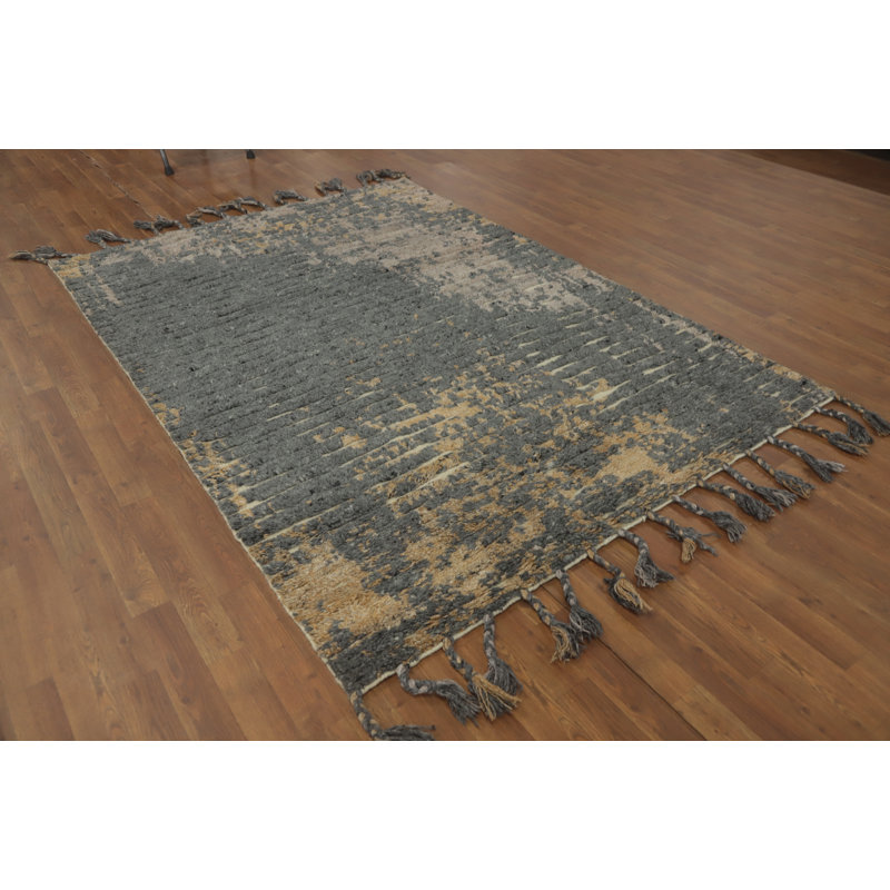 Tapis gris marocain indien 5 x 8