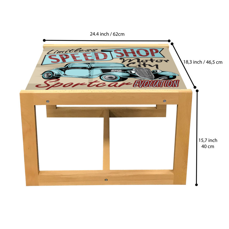 Jahim Trestle Coffee Table, 40cm H x 46.5cm W x 62cm D