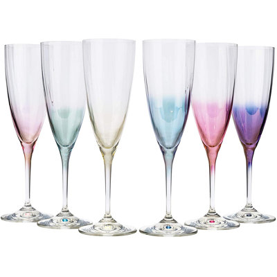 Adreyan, 6 pièces, 7 oz Ensemble de flûtes en verre
