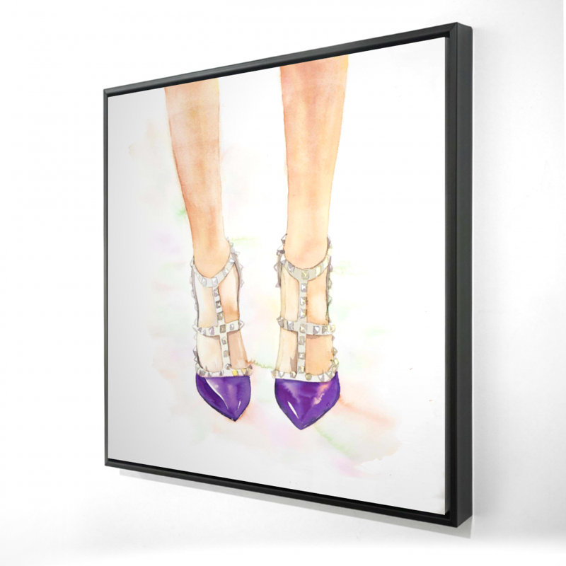 «Mauve clouté talons hauts» sur toile